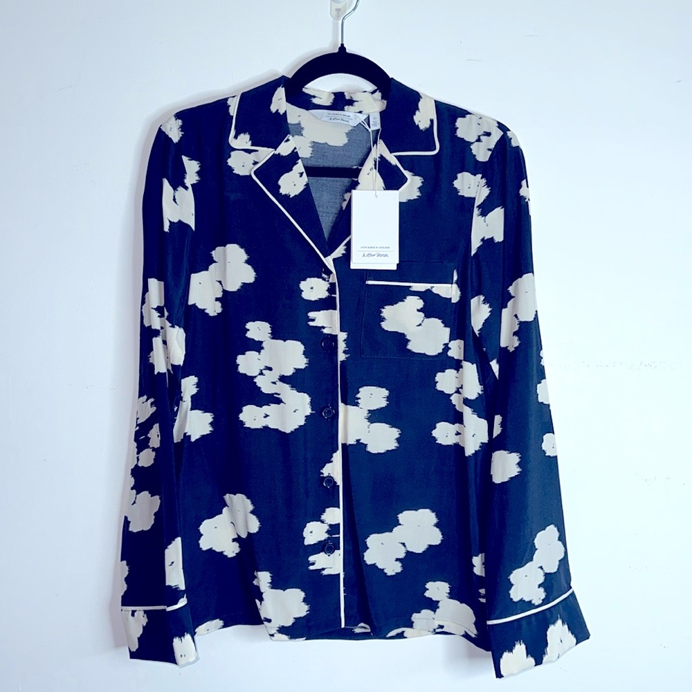 & Other Stories Pajama Style Button Down Floral Top